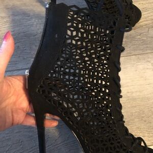 Steve Madden Black Cutout Heels